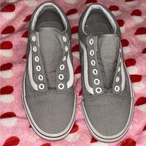 Grey old skool vans